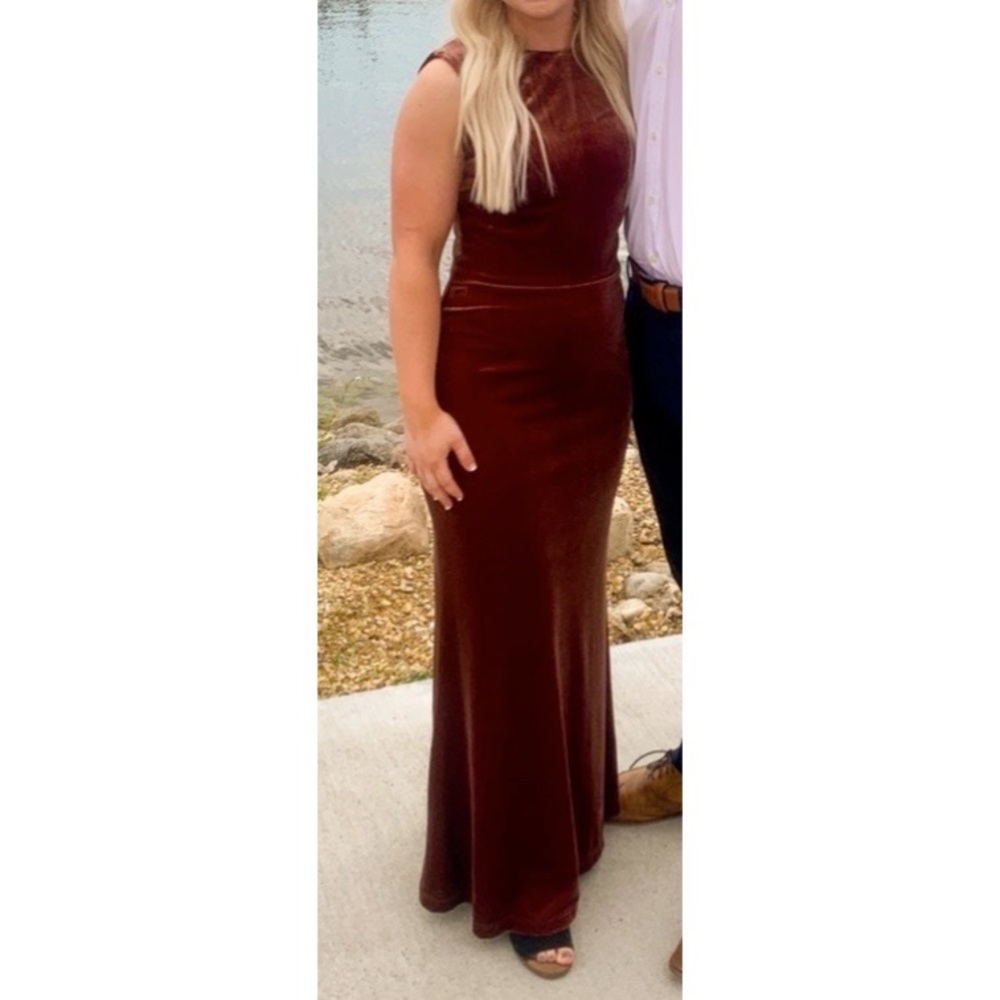 Rust Colored Evening gown/bridesmaid/prom dress